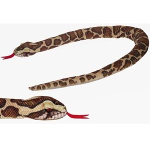 Pluche gevlekte Birmese python - slangen knuffel - 150 cm - speelgoed