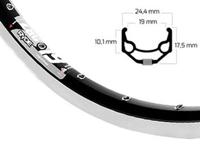 Ryde Velg 28 inch 622 zac19 zwart geslepen zijkant 36 dubbel bus