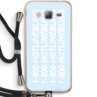 Hotline bling blue: Samsung Galaxy J3 (2016) Transparant Hoesje met koord