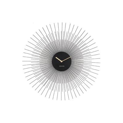 Wandklok Pioen Groot Zwart