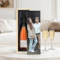 Champagne in bedrukte kist - René Schloesser rosé (750ml)