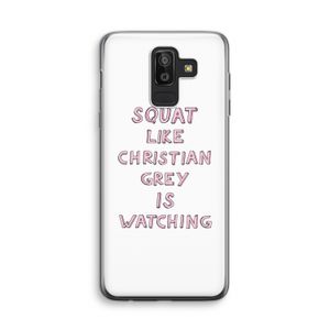 Christian Grey: Samsung Galaxy J8 (2018) Transparant Hoesje