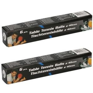 12x Speelgoed tafeltennis/ping pong balletjes wit 4 cm