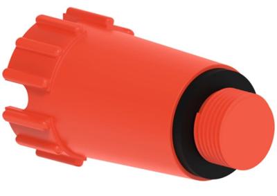 Kirchhoff Kunststof bouwplug, rood, 1/2", messing schroefdraad - 989135355