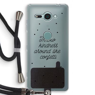 Confetti: Sony Xperia XZ2 Compact Transparant Hoesje met koord