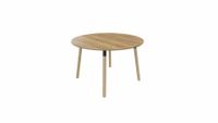 Tafel 9311 rond - 80 cm. - Zwart - Eiken YT49a - Beuken naturel