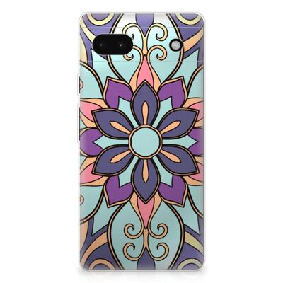 Google Pixel 6A | TPU Case | Purple Flower