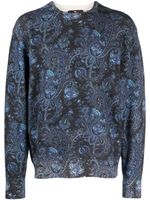 ETRO pull en laine à imprimé cachemire - Gris