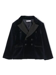 Patachou blazer croisé à revers en satin - Bleu