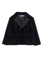 Patachou blazer croisé à revers en satin - Bleu