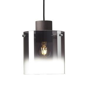Brilliant HanglampBeth E27 zwart met smoke glas - 75570/20