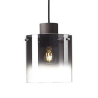 Brilliant HanglampBeth E27 zwart met smoke glas - 75570/20