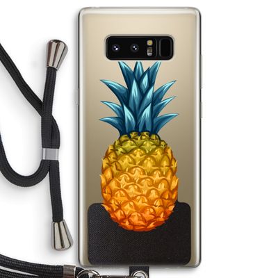 Grote ananas: Samsung Galaxy Note 8 Transparant Hoesje met koord