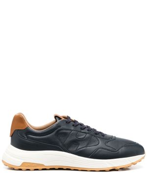 Hogan baskets en cuir à logo embossé - Bleu