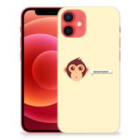 iPhone 12 Mini Telefoonhoesje met Naam Monkey - thumbnail