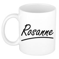 Rosanne voornaam kado beker / mok sierlijke letters - gepersonaliseerde mok met naam   -