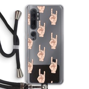 Rock: Xiaomi Mi Note 10 Pro Transparant Hoesje met koord