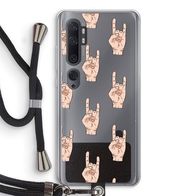 Rock: Xiaomi Mi Note 10 Pro Transparant Hoesje met koord