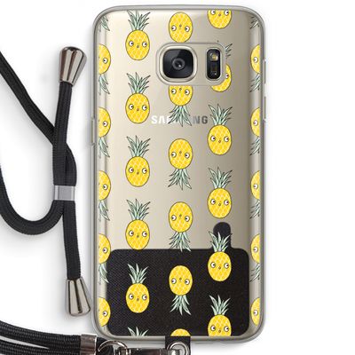 Ananas: Samsung Galaxy S7 Transparant Hoesje met koord