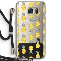 Ananas: Samsung Galaxy S7 Transparant Hoesje met koord