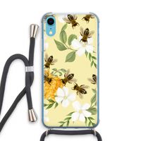 No flowers without bees: iPhone XR Transparant Hoesje met koord