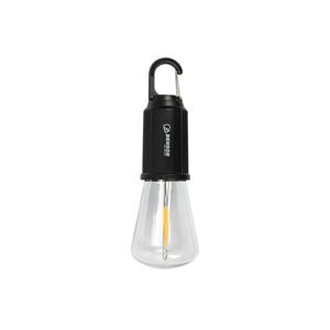 Campinglamp - zwart - kunststof - 5.4 x 17.5 cm - lantaarn - oplaadbaar met karabijnhaak