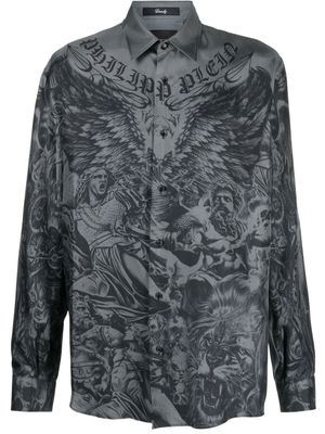 Philipp Plein chemise à imprimé graphique - Noir