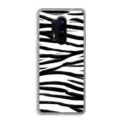 Zebra pattern: OnePlus 8 Pro Transparant Hoesje