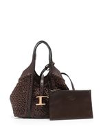 Tod's sac cabas T Timeless à design tressé - Marron - thumbnail