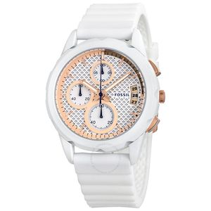 Horlogeband Fossil ES3981 Silicoon Wit 20mm