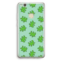 Groene blaadjes: Huawei Ascend P10 Lite Transparant Hoesje