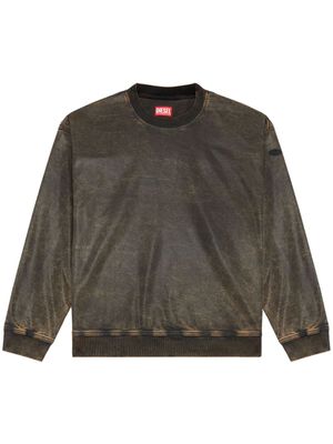 Diesel sweat D-Krib-S à effet enduit - Noir