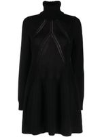 Jil Sander robe courte en maille - Noir