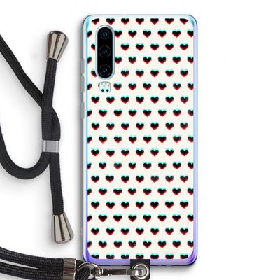 Hartjes: Huawei P30 Transparant Hoesje met koord
