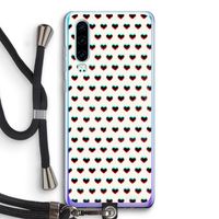 Hartjes: Huawei P30 Transparant Hoesje met koord