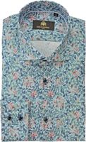 Circle of Gentlemen Overhemd Darsh Planten Print Slim Fit - thumbnail