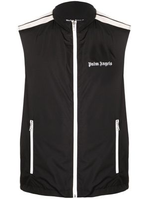 Palm Angels veste zippée à logo imprimé - Noir