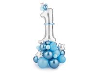Ballonboeket Set Cijfer 1 Blauw