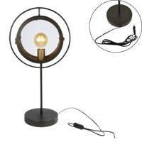 Tafellamp glas en metaal 65cm