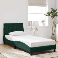 Bedframe zonder matras "Hanko" 90x190 cm fluweel donkergroen