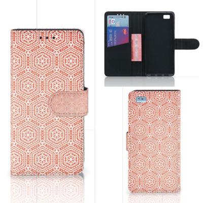 Huawei Ascend P8 Lite | Telefoon Hoesje | Pattern Orange