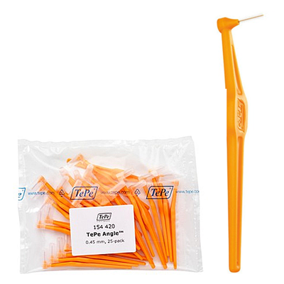 TePe TePe Interdentale Ragers Angle 0.45 mm oranje - 25 stuks