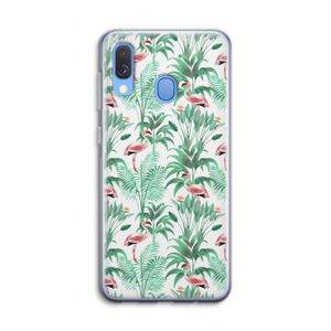 Flamingo bladeren: Samsung Galaxy A40 Transparant Hoesje