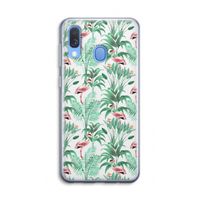 Flamingo bladeren: Samsung Galaxy A40 Transparant Hoesje