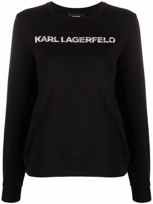 Karl Lagerfeld sweat à logo imprimé - Noir