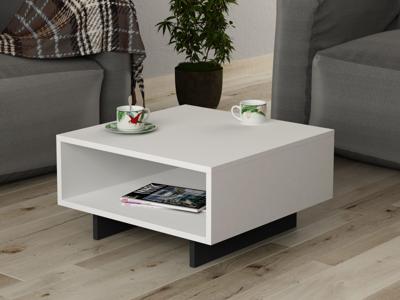 Salontafel QUETAL 60 cm wit/antraciet