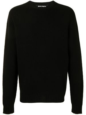 Palm Angels pull à logo en intarsia - Noir