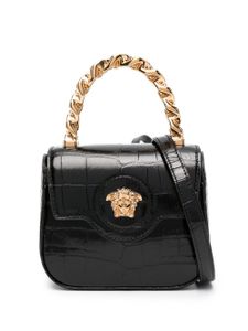 Versace mini sac Greca Goddess en cuir - Noir