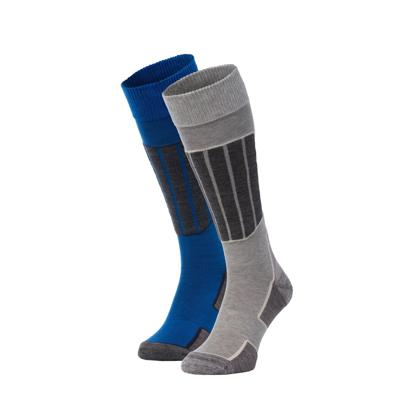 Skisok Junior 2-Pack | Lichtgrijs & Blauw | 31/34