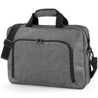 Luxe werktas/laptoptas - 41 x 30 cm - grijs - Laptop documenten schoudertas - 13 liter